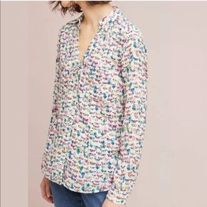Maeve by ANTHRO Rochelle Butterfly Button Down